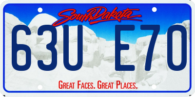 SD license plate 63UE70