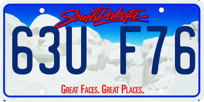 SD license plate 63UF76
