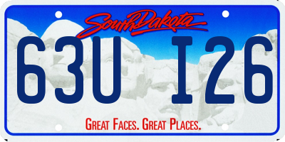 SD license plate 63UI26