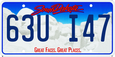 SD license plate 63UI47