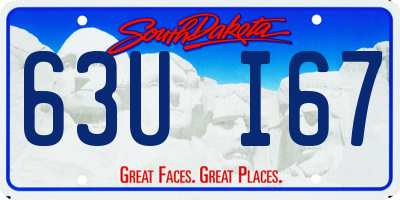 SD license plate 63UI67