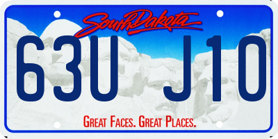 SD license plate 63UJ10
