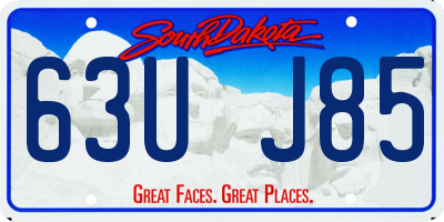 SD license plate 63UJ85