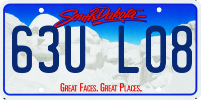 SD license plate 63UL08