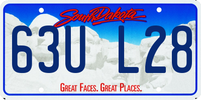 SD license plate 63UL28