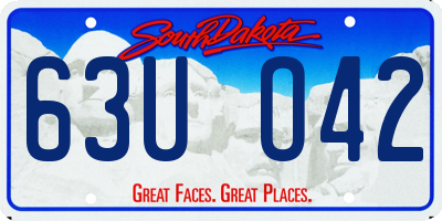 SD license plate 63UO42