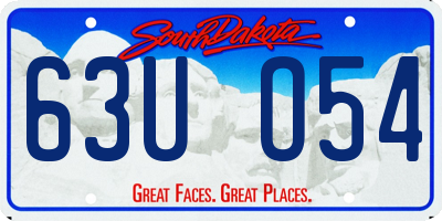 SD license plate 63UO54