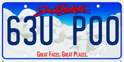 SD license plate 63UP00