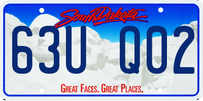 SD license plate 63UQ02