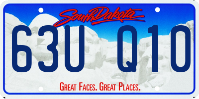 SD license plate 63UQ10