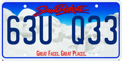SD license plate 63UQ33