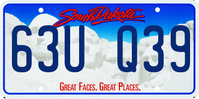 SD license plate 63UQ39