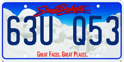 SD license plate 63UQ53