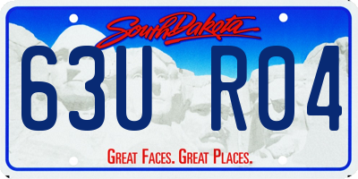 SD license plate 63UR04