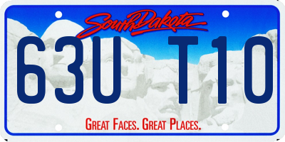 SD license plate 63UT10