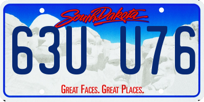 SD license plate 63UU76