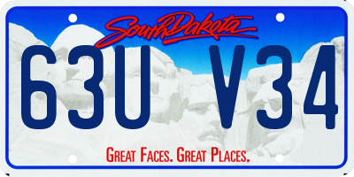 SD license plate 63UV34