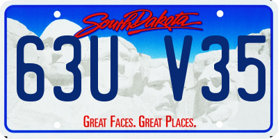 SD license plate 63UV35