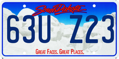 SD license plate 63UZ23
