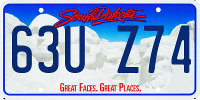 SD license plate 63UZ74