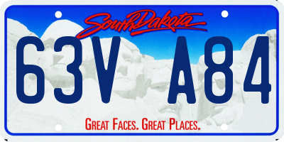 SD license plate 63VA84