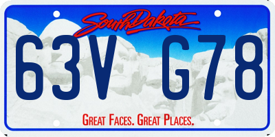 SD license plate 63VG78