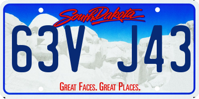 SD license plate 63VJ43