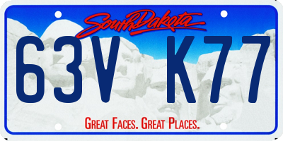 SD license plate 63VK77