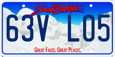 SD license plate 63VL05