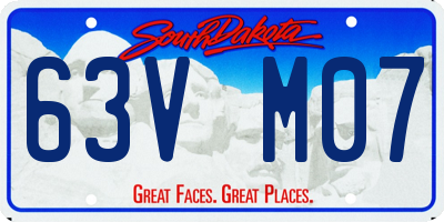 SD license plate 63VM07