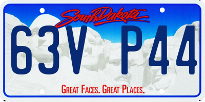 SD license plate 63VP44