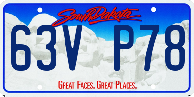 SD license plate 63VP78
