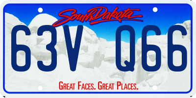 SD license plate 63VQ66