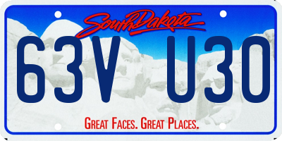 SD license plate 63VU30