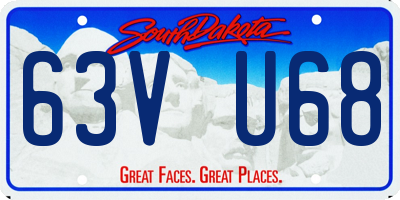 SD license plate 63VU68