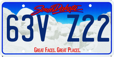 SD license plate 63VZ22