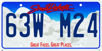 SD license plate 63WM24
