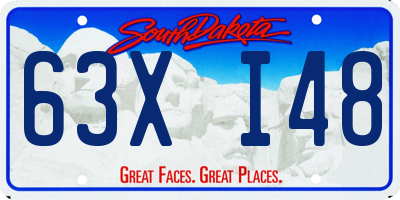 SD license plate 63XI48