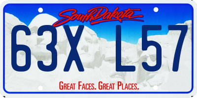 SD license plate 63XL57