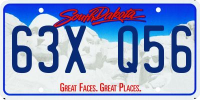 SD license plate 63XQ56