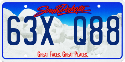 SD license plate 63XQ88