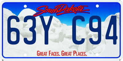 SD license plate 63YC94