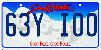SD license plate 63YI00