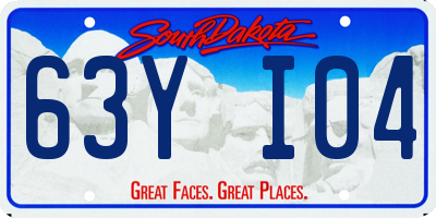 SD license plate 63YI04