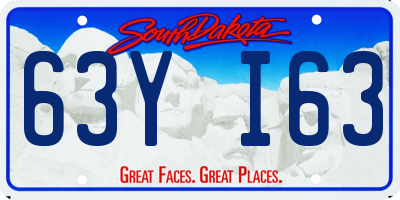 SD license plate 63YI63