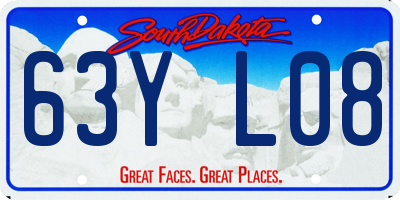 SD license plate 63YL08