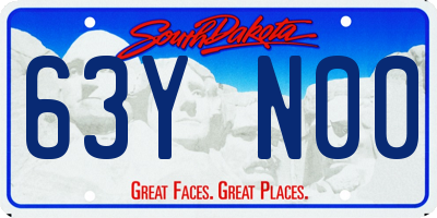 SD license plate 63YN00