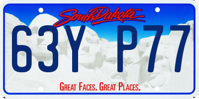 SD license plate 63YP77