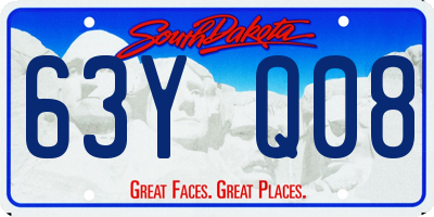 SD license plate 63YQ08