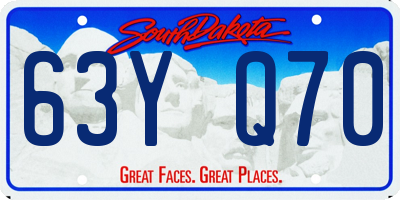SD license plate 63YQ70